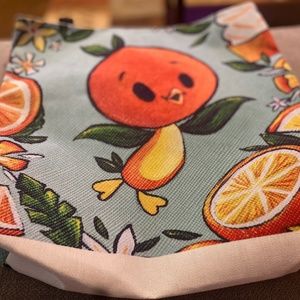Orange Bird Canvas Tote